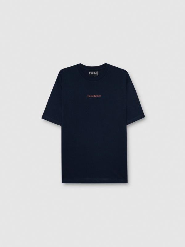  Camiseta estampa floral azul marinho vista frontal