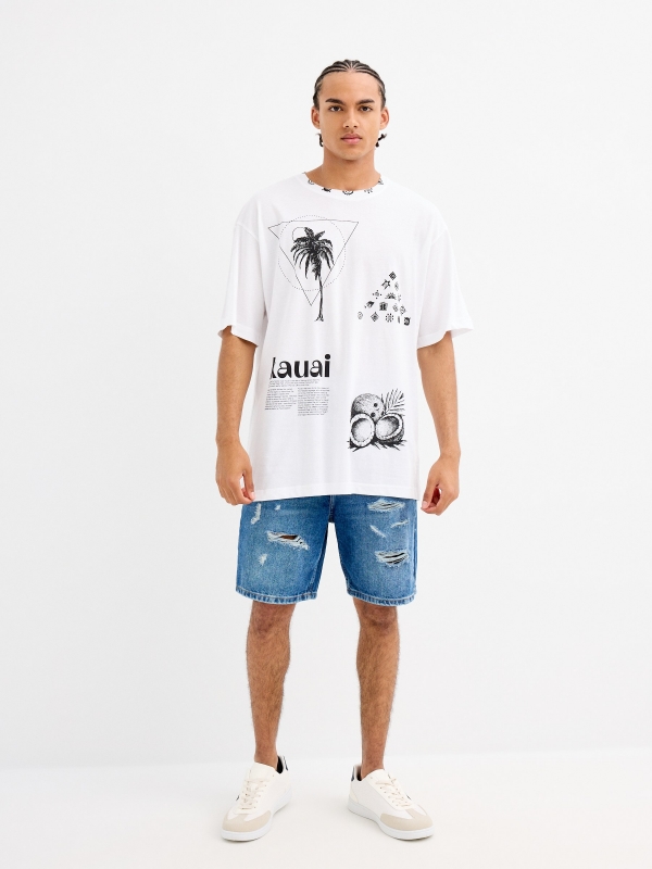 Kauai short-sleeve t-shirt white front view