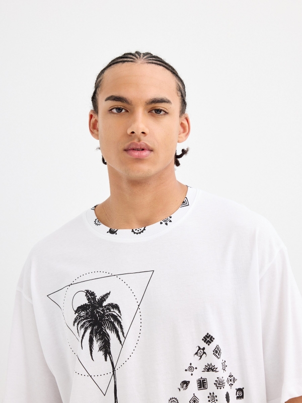Camiseta de manga corta Kauai blanco vista general frontal