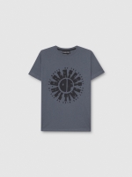 %Pto% T-shirt printed text blue front view