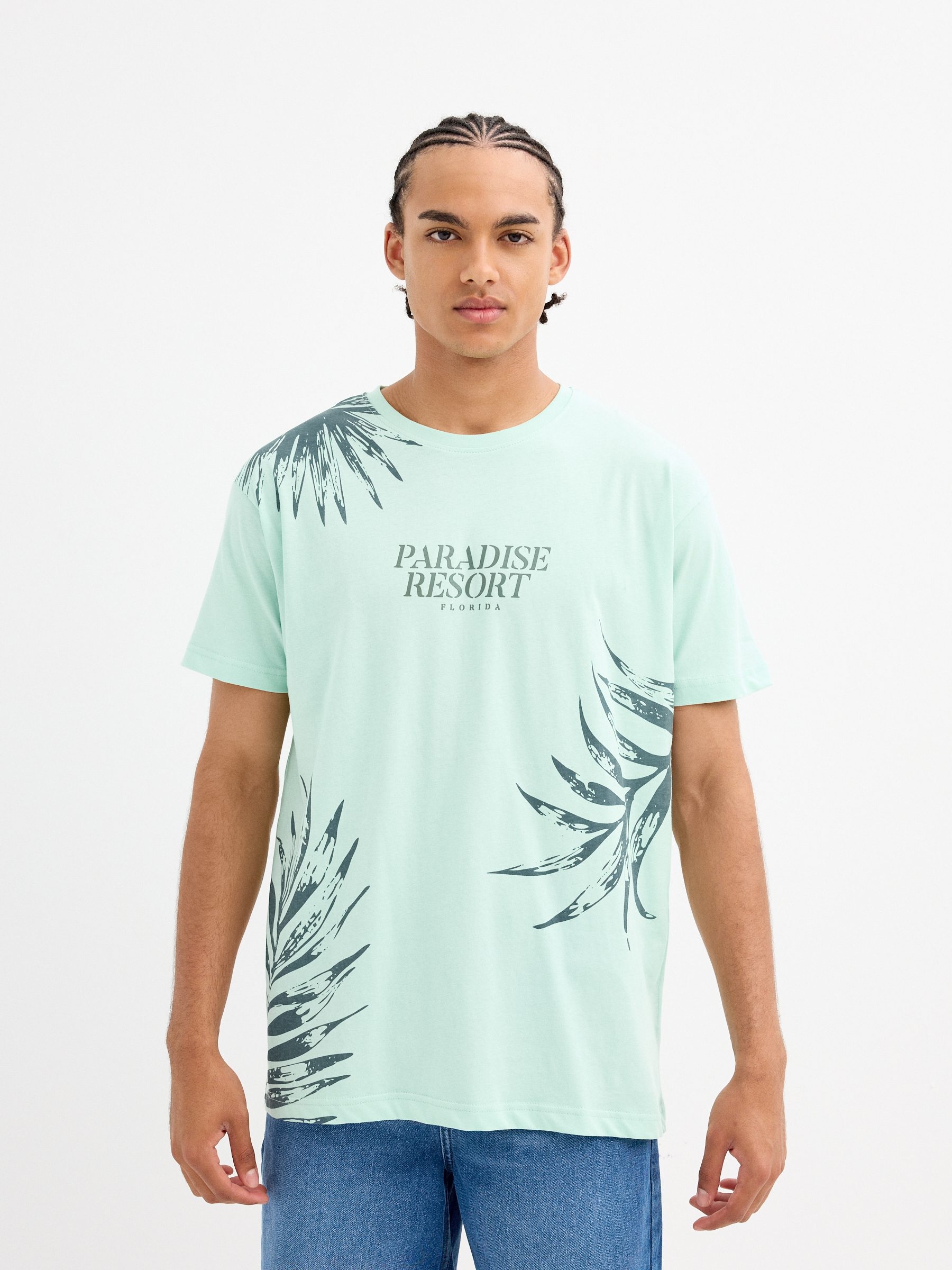 INSIDE Camiseta estampado paradise, Verde, L