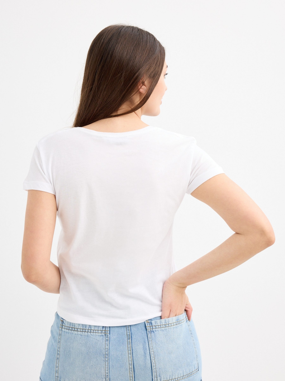 Magic print t-shirt white middle back view