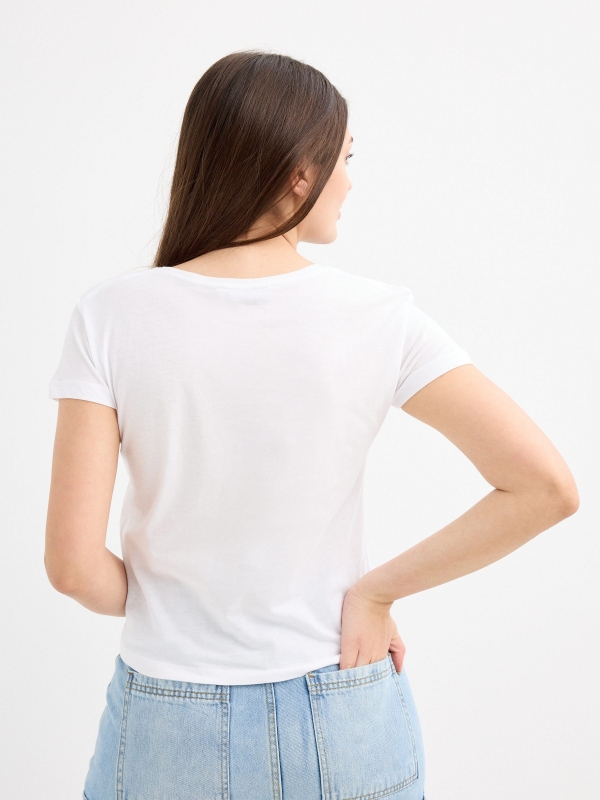 Magic print t-shirt white middle back view