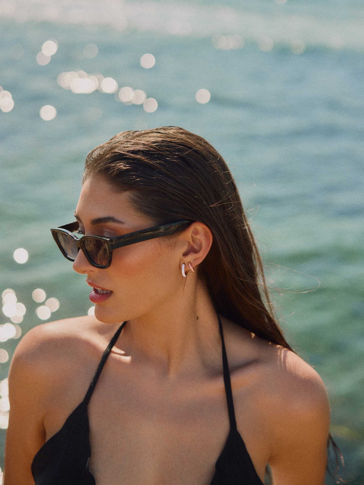 %New% Conjunto de 3 brincos de argola multicolorido