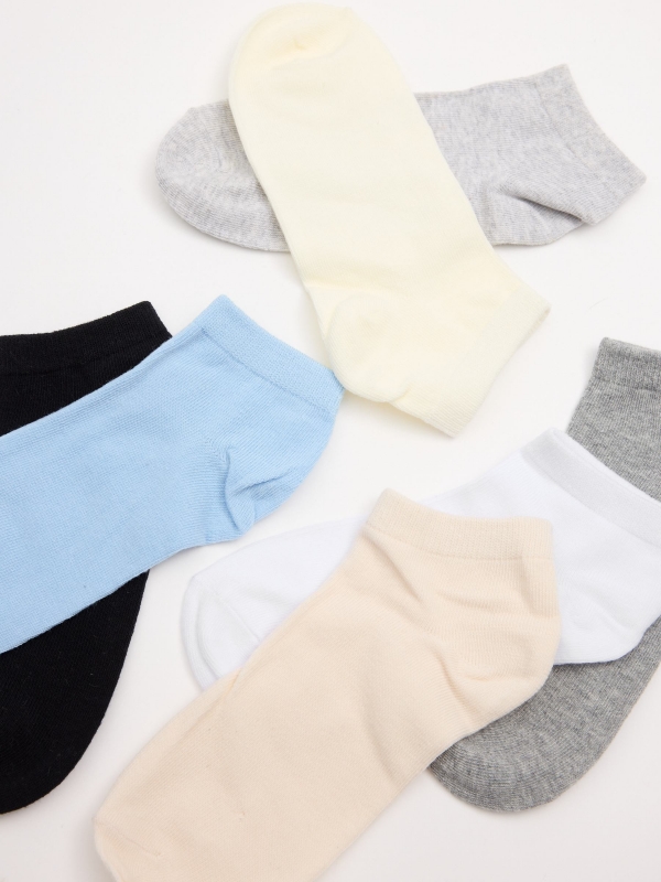 Pack of 7 ankle socks front view