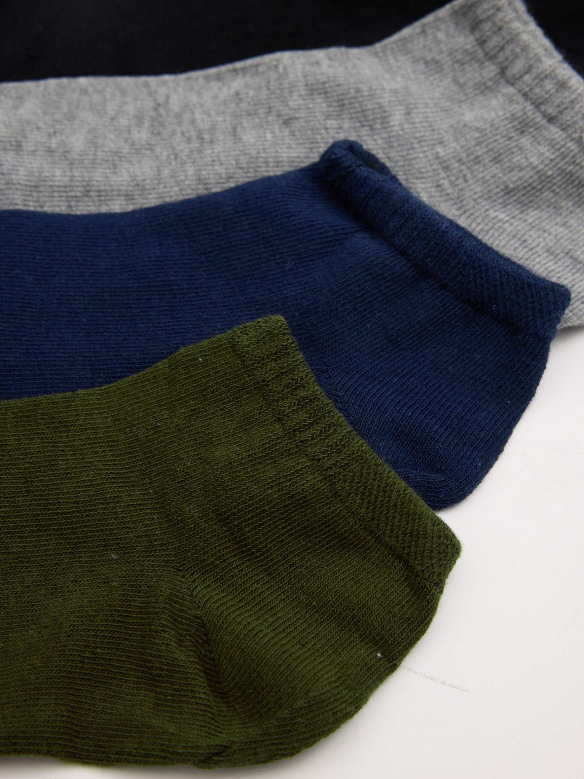 Pack 4 calcetines tobilleros multicolor vista media trasera