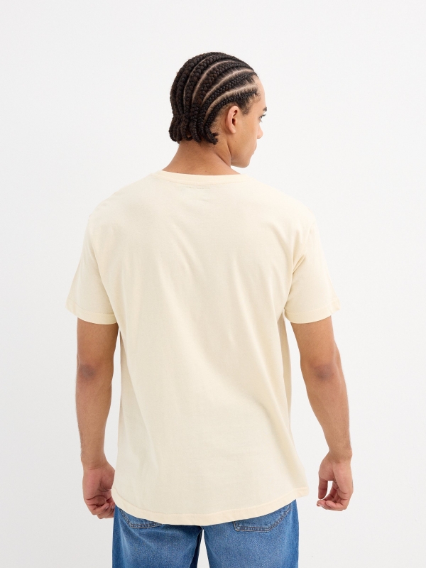 California print t-shirt sand middle back view