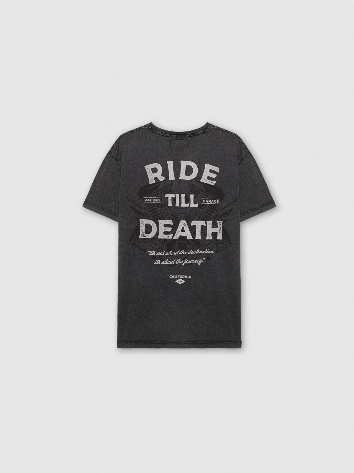 Camiseta Ride till Death negro vista trasera