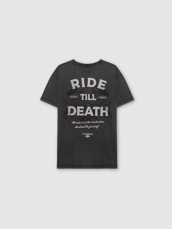 Camiseta Ride till Death negro vista trasera