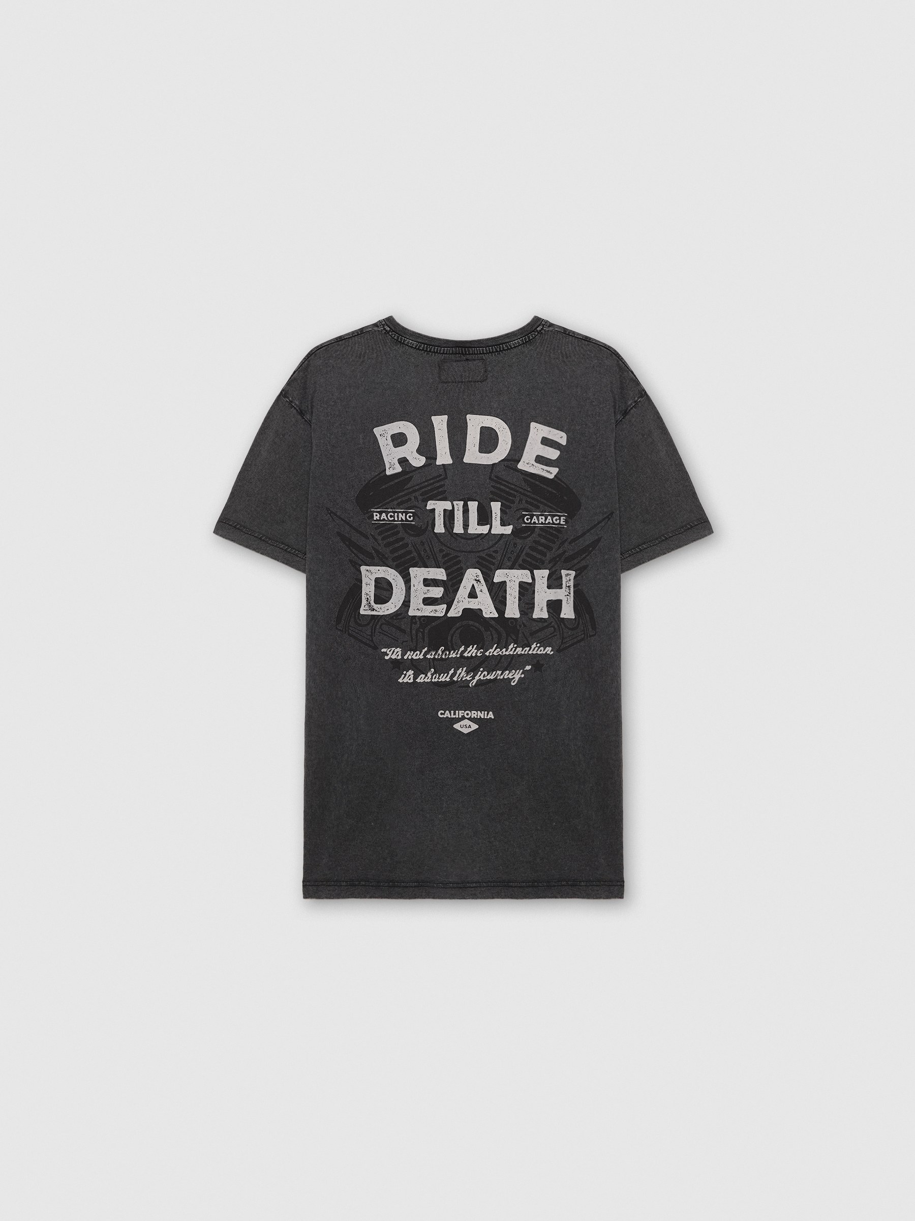 Camiseta Ride till Death negro vista media frontal