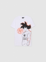 %Pto% Camiseta Goku blanco vista frontal
