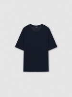 %Pto% Camiseta punto texturizada azul marino vista frontal