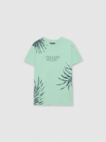 %Pto% Camiseta estampado paradise verde mar vista frontal