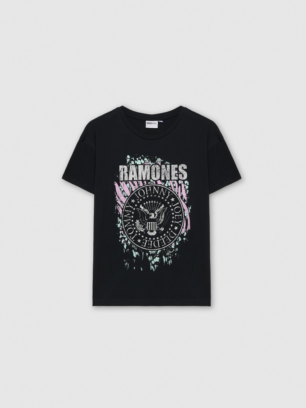  Camiseta Ramones negro vista frontal