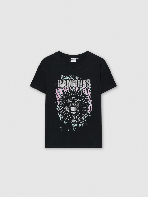  Camiseta Ramones negro vista frontal