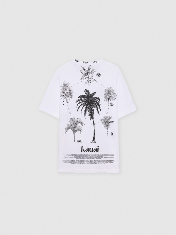 Camiseta de manga corta Kauai blanco vista trasera