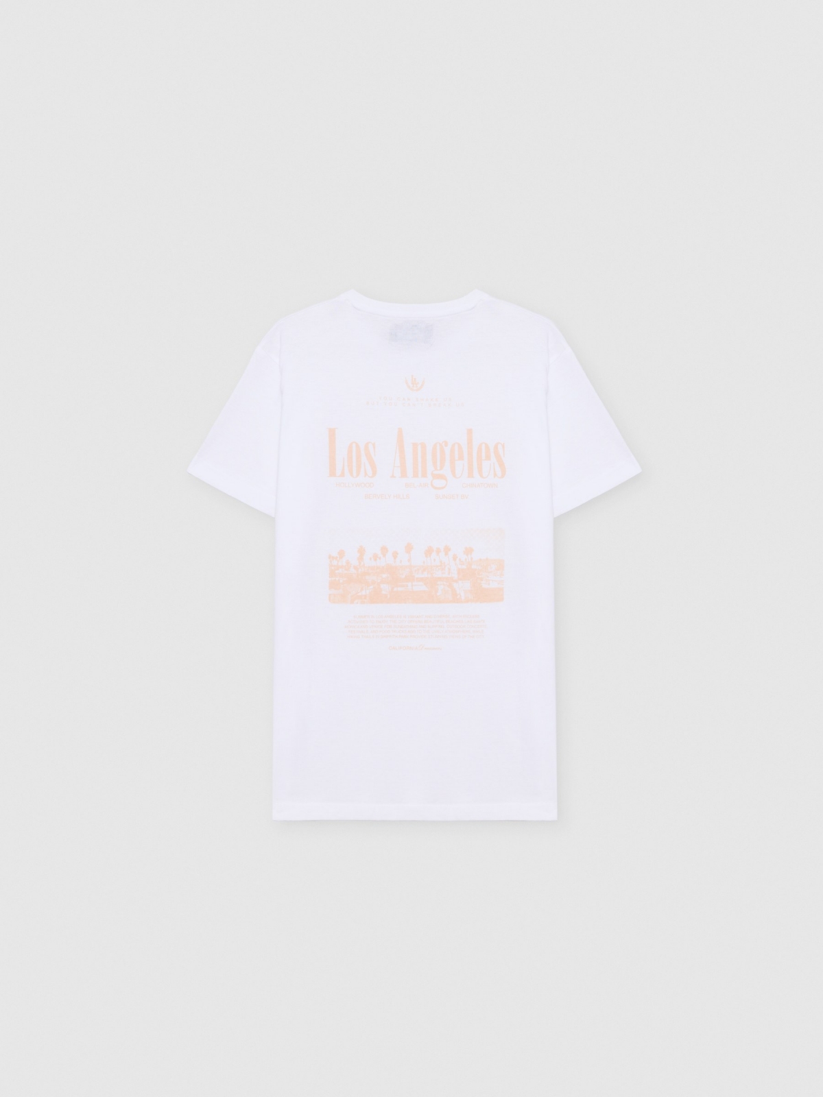 Camiseta Los Ángeles blanco vista trasera