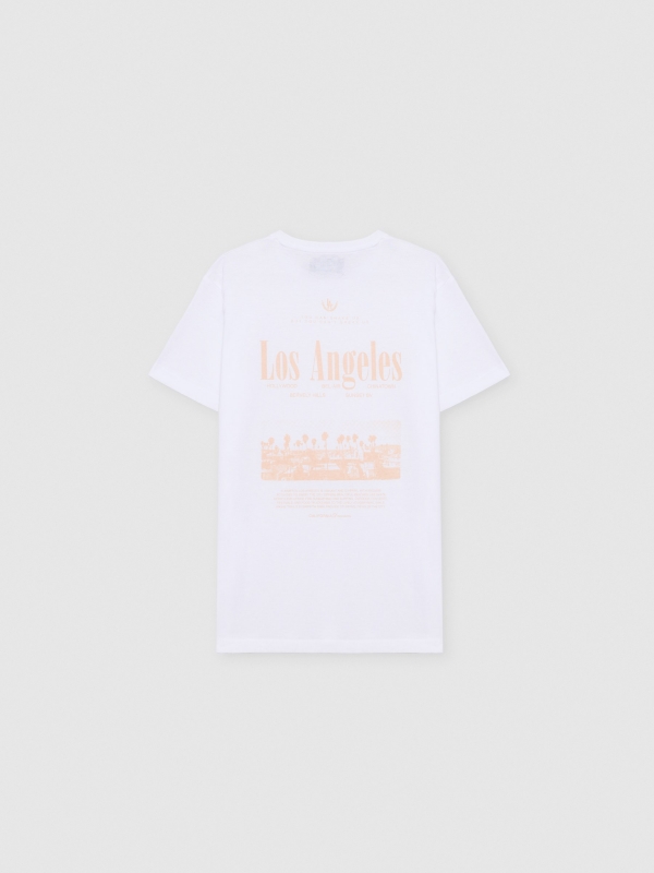 Camiseta Los Ángeles blanco vista trasera