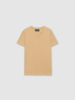 %Pto% Camiseta manga corta lisa arena vista frontal