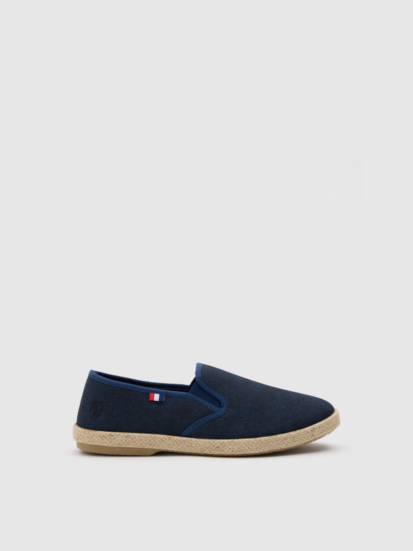 Elastic blue espadrille navy
