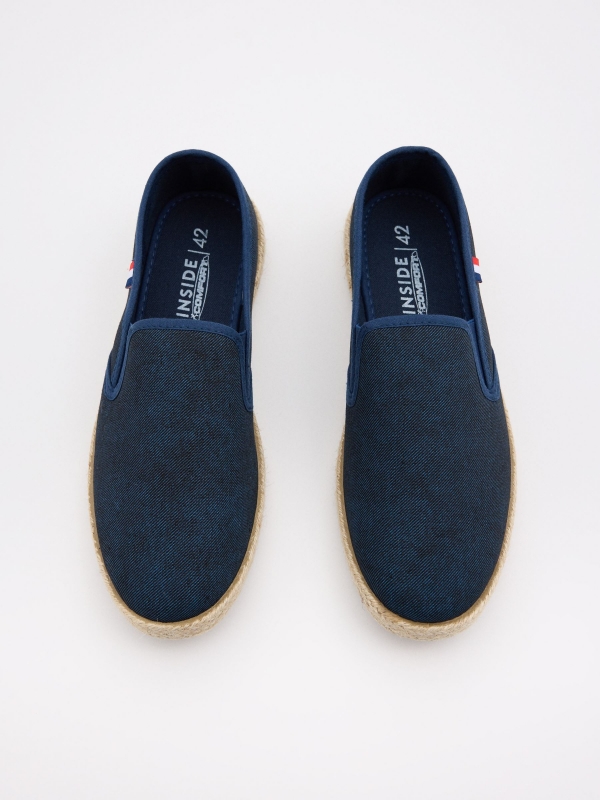 Elastic blue espadrille navy zenithal view