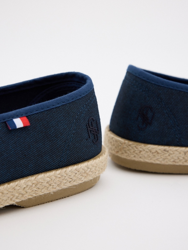 Elastic blue espadrille navy detail view