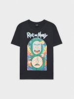 %Pto% Rick&Morty print T-shirt black