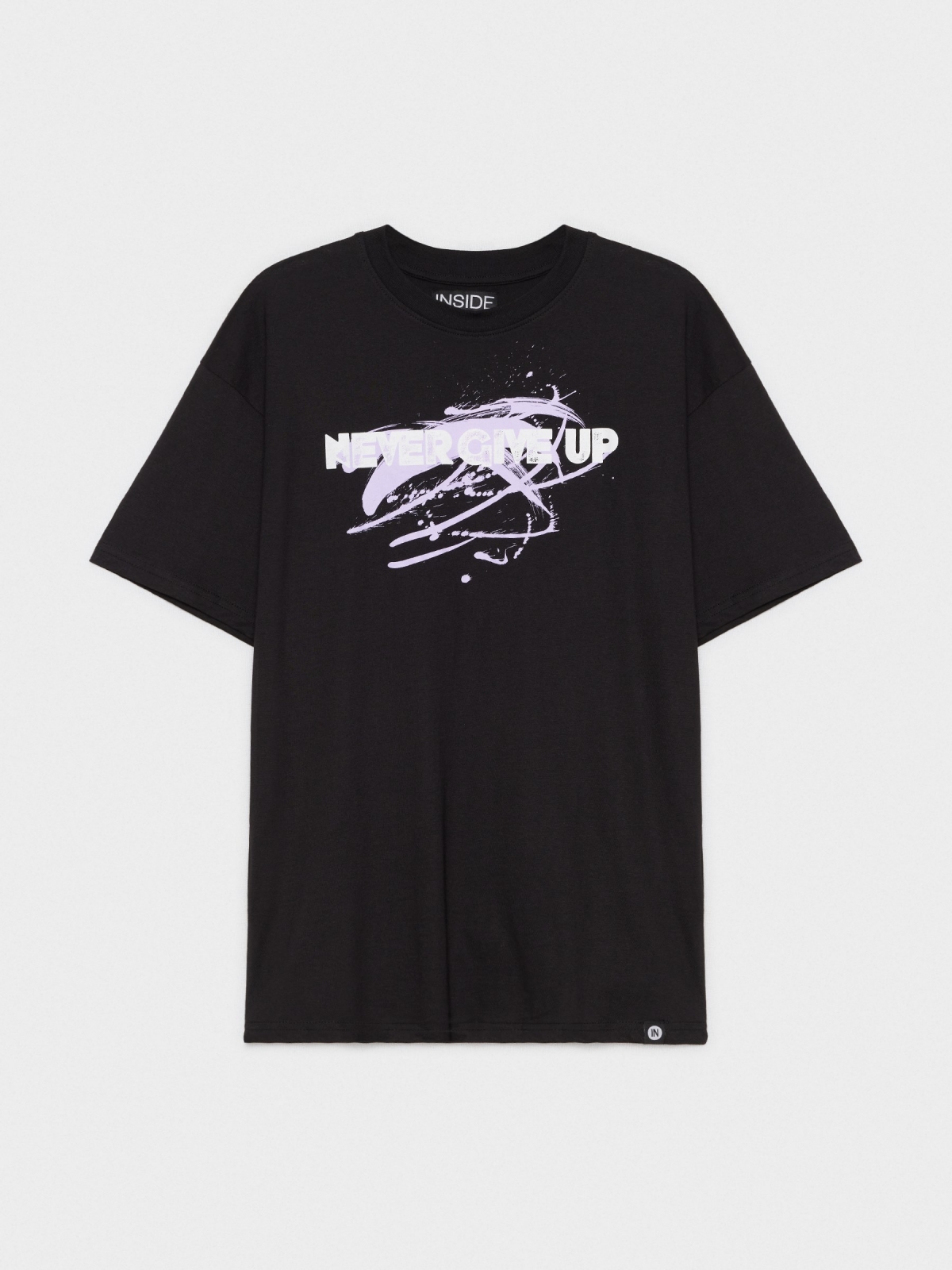  Never GiveUP T-shirt preto