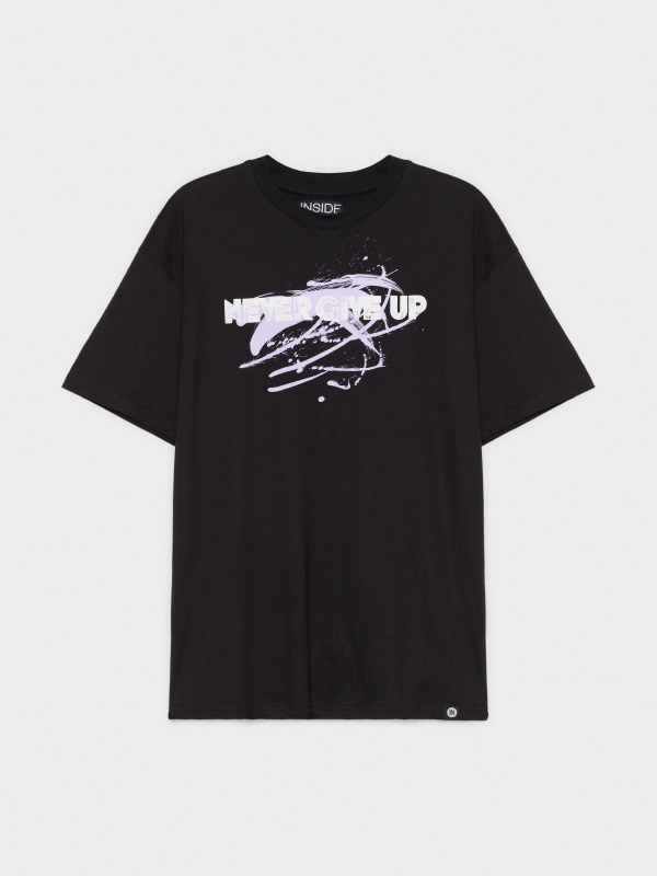  Never GiveUP T-shirt preto
