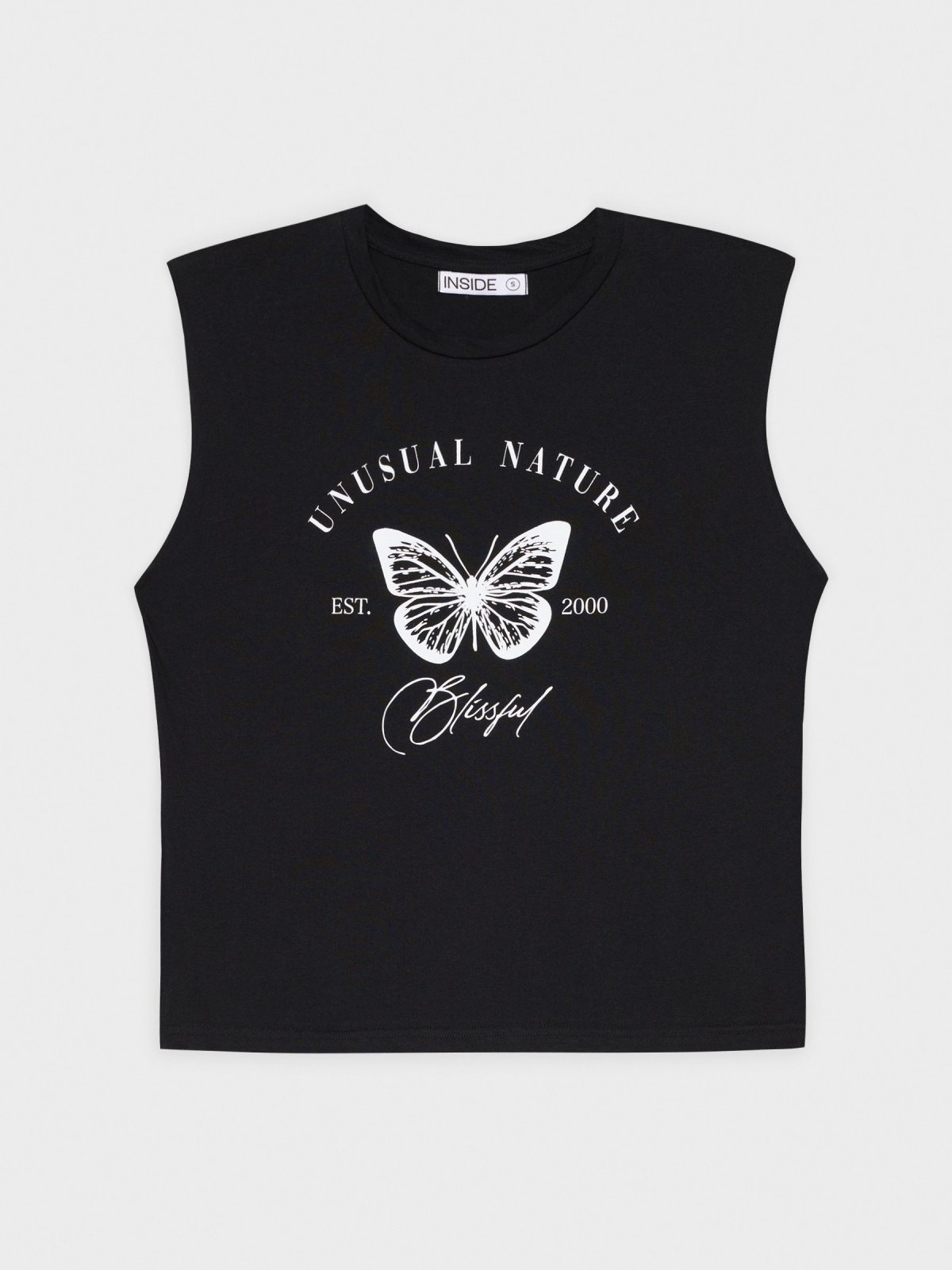  Camiseta con estampado negro