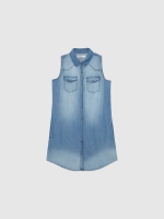 %Pto% Vestido camisero denim azul