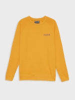 %Pto% Sudadera básica con texto ocre