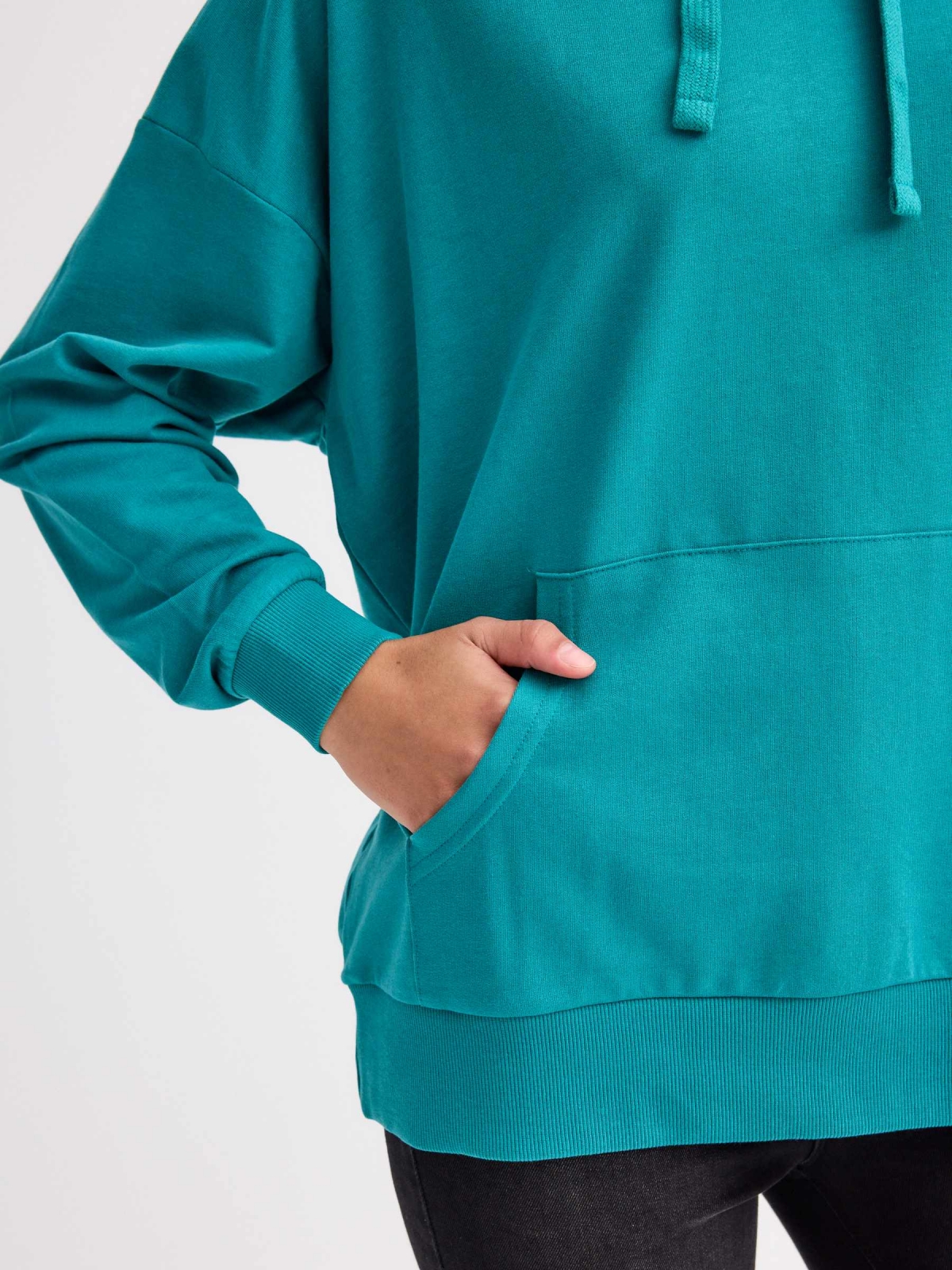 %Pto% Basic kangaroo sweatshirt water green