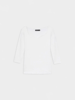 %Pto% Camiseta básica de corazón blanco vista frontal