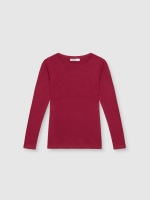 %Pto% Basic plain T-shirt garnet front view