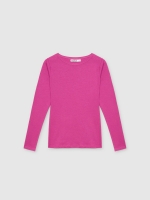 %Pto% Camiseta básica lisa fucsia vista frontal