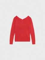 %Pto% Jersey jaspeado de pico rojo vista frontal