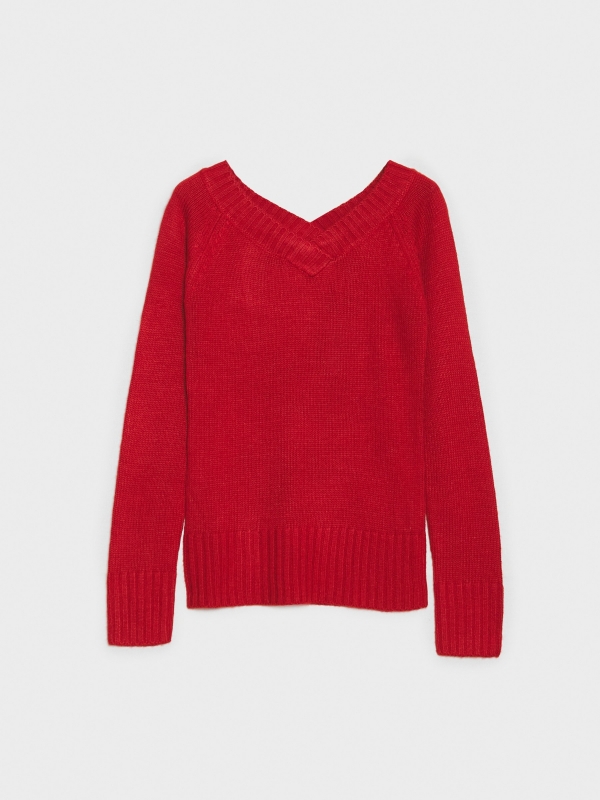  Jersey jaspeado de pico granate