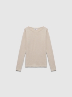 %Pto% Camiseta básica lisa taupe vista frontal