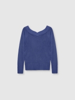 %Pto% Jersey jaspeado de pico malva vista frontal