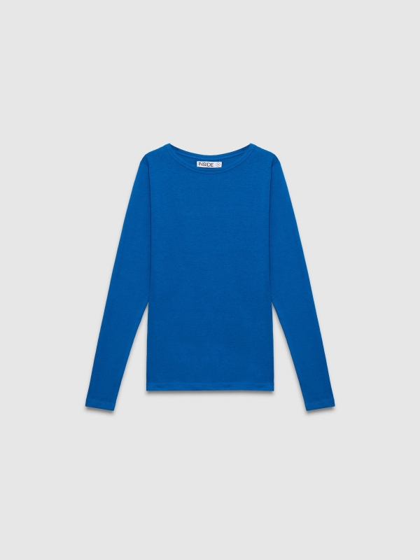  Basic plain T-shirt blue front view