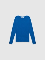 %Pto% Camiseta básica lisa azul vista frontal