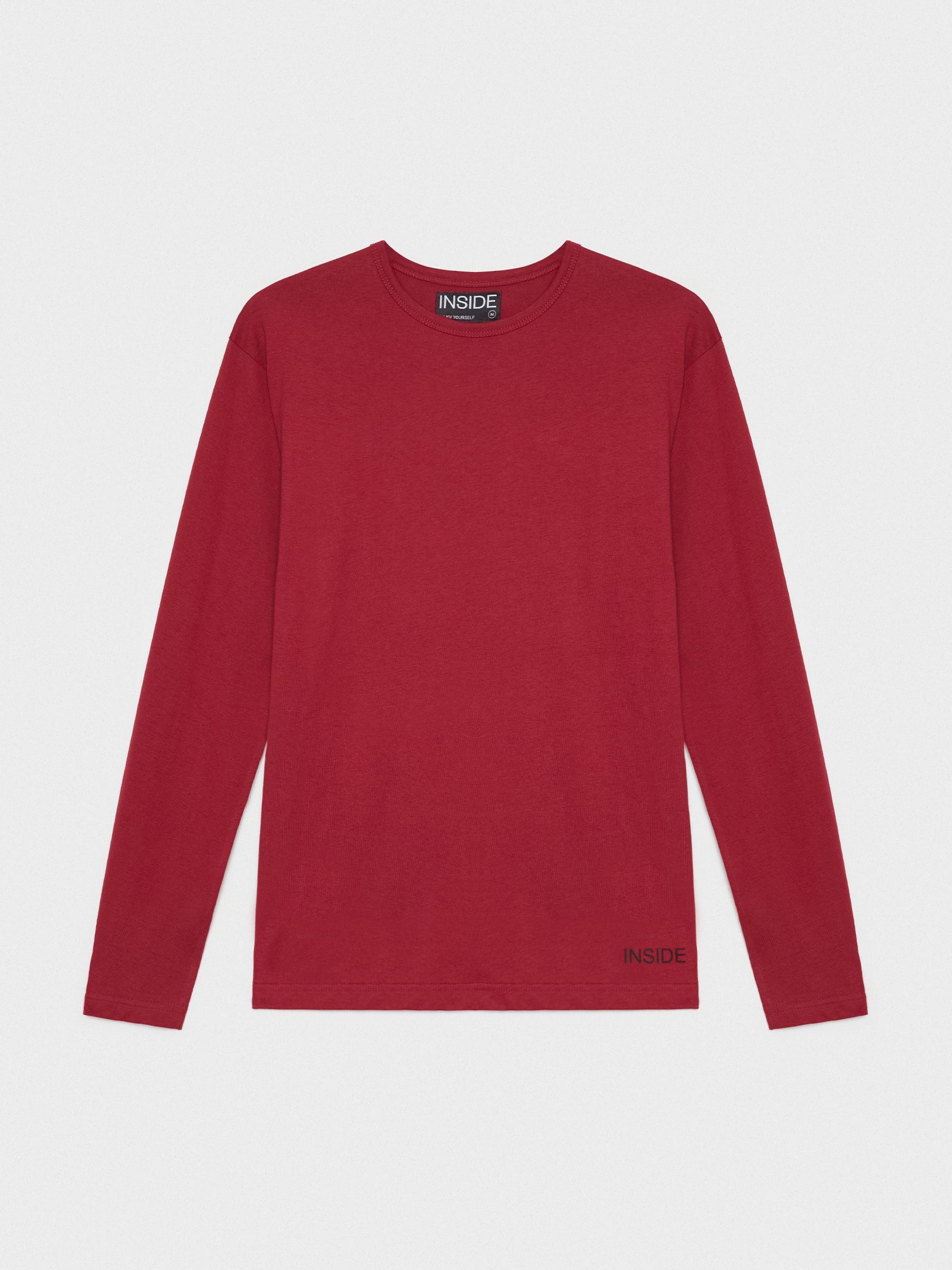 Basic T-shirt with logo red middle front view