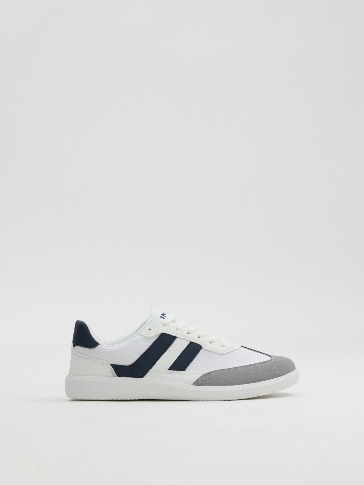 Zapatilla loneta bicolor blanco