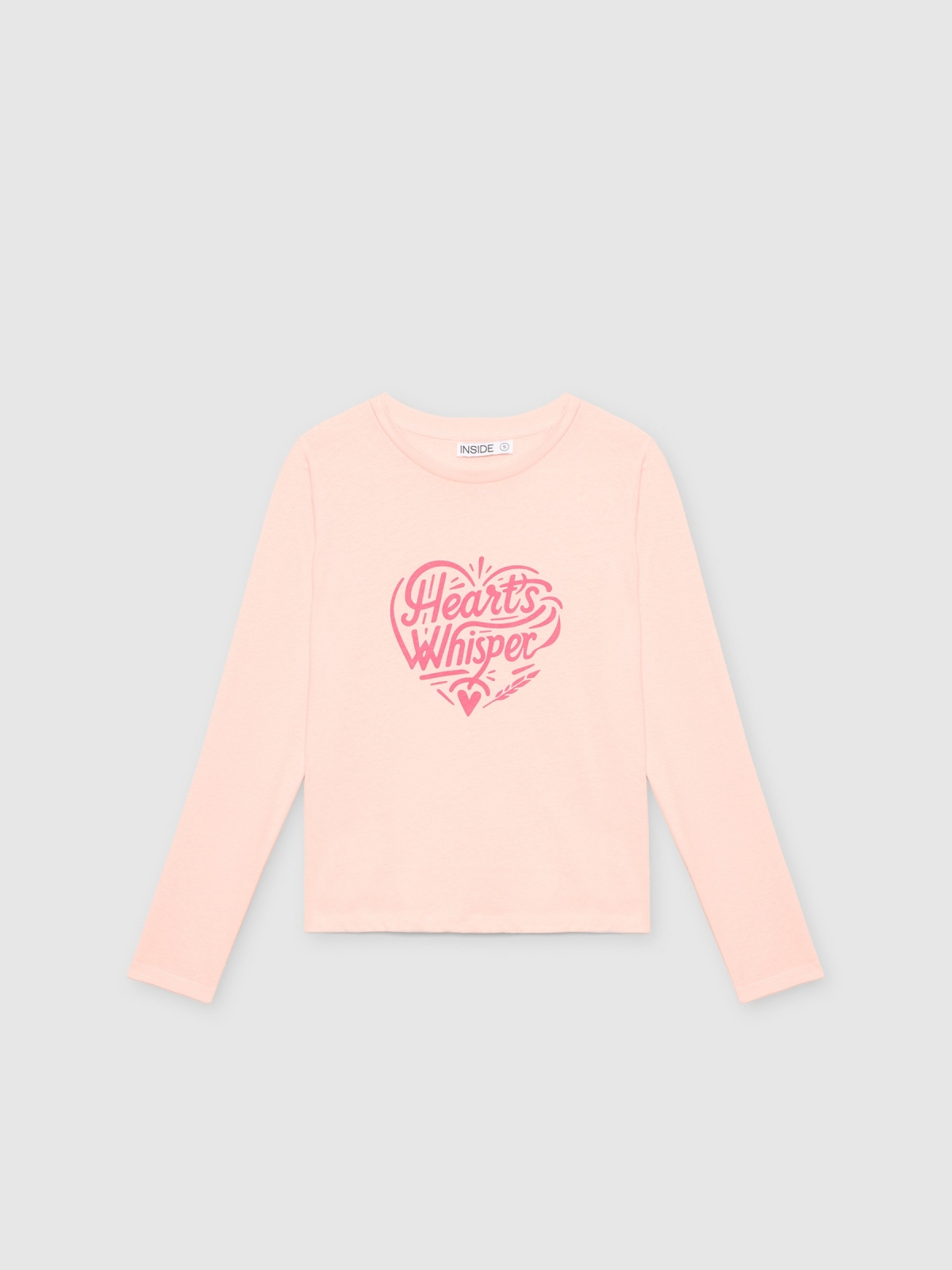  Camiseta Heart Whisper rosa vista frontal