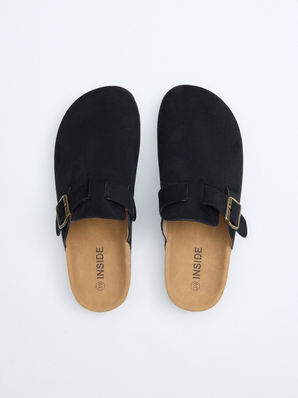 Black clogs black zenithal view