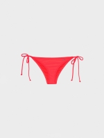%Pto% Knotted bikini bottoms red front view
