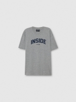 %Pto% INSIDE text T-shirt medium melange front view