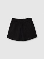 %Pto% Short cintura elástica bolsillos negro vista frontal