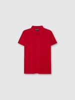 %Pto% Basic short-sleeved polo shirt red front view